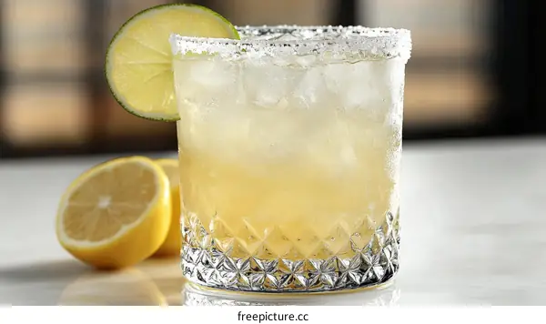 Refreshing Citrus Cocktail in Ornate Glass