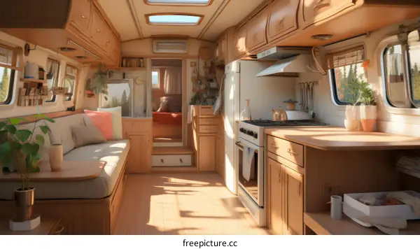 Charming Inside of a Vintage Camper