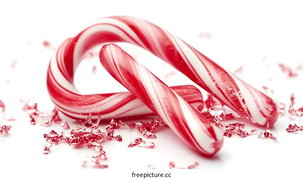 Christmas Candy Canes Close-up