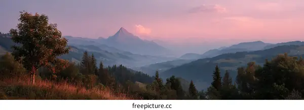 Majestic Mountain Range at Dawn