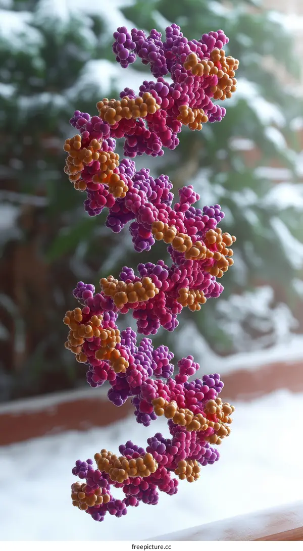 3D Illustration of a Molecular Structure