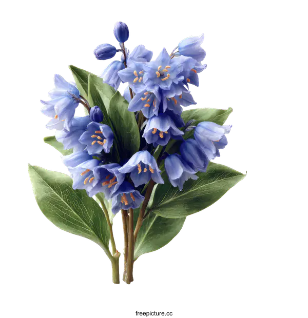 [Transparent Background PNG]Beautiful Bouquet of Blue Flowers