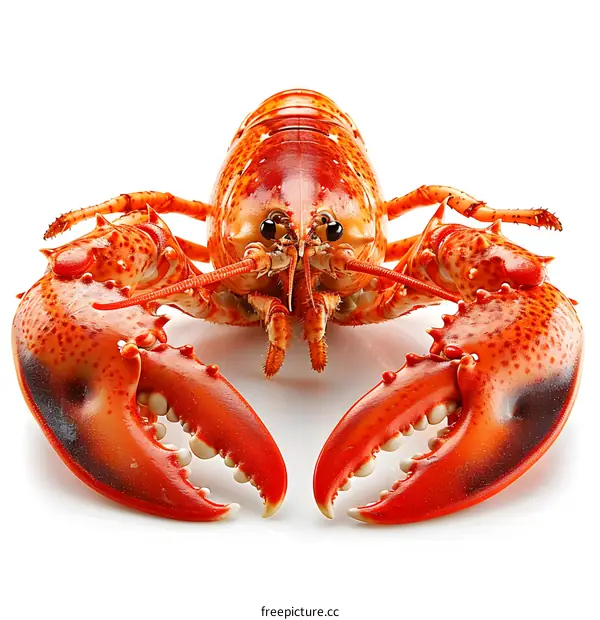 Cooked Lobster on White Background