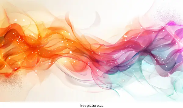 Abstract Colorful Flowing Art Design