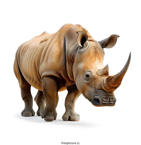 A realistic drawing of a rhinoceros