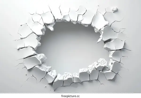 Abstract White Cracked Surface Design