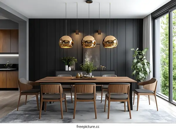 Modern Dining Room Interior Design Illustration
