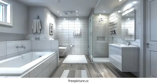 Modern White Bathroom Interior Design