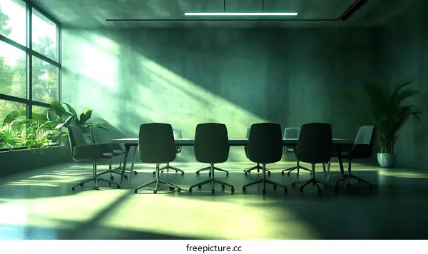 Modern Minimalist Conference Room Illustration