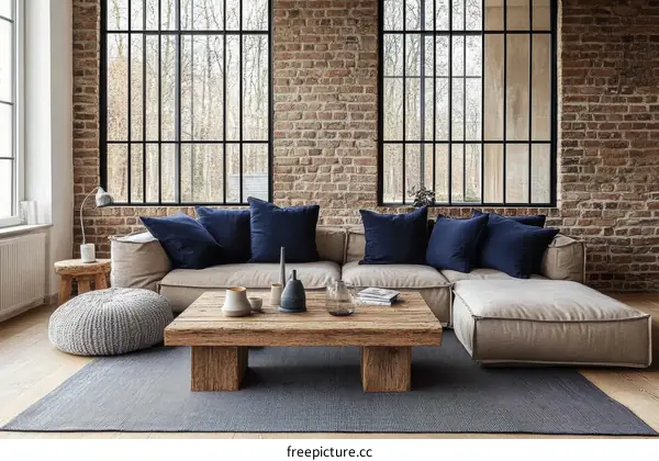 Modern Industrial Living Room Interior Design