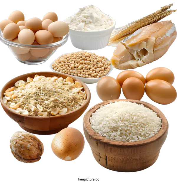 [Transparent Background PNG]Food Ingredients for Cooking and Baking