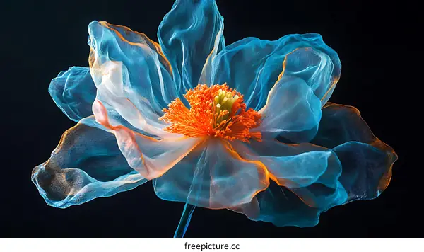 Abstract Translucent Flower Illustration