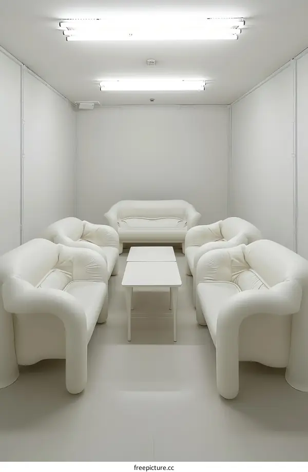 White room with white furniture