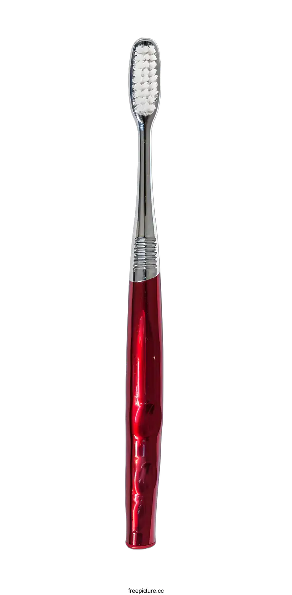 [Transparent Background PNG]Red Toothbrush on White Background