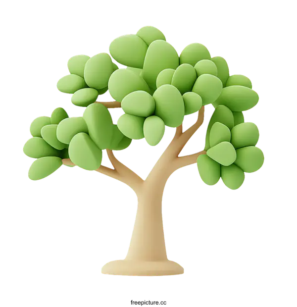 [Transparent Background PNG]Cartoonish Tree Illustration
