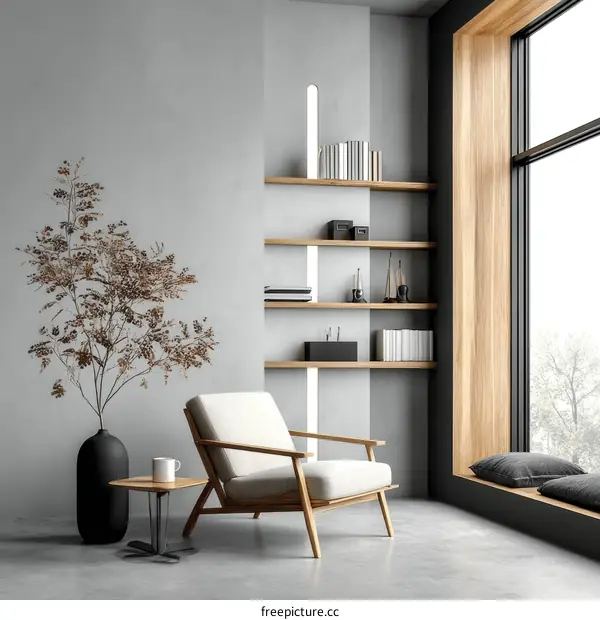 Modern Minimalist Reading Nook Interior Design
