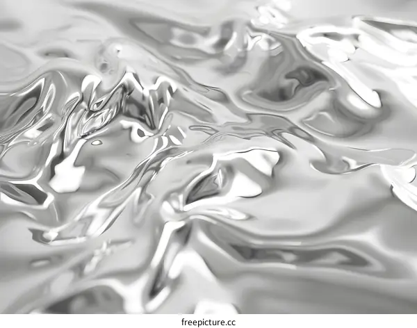 Silver Liquid Metal Abstract Background