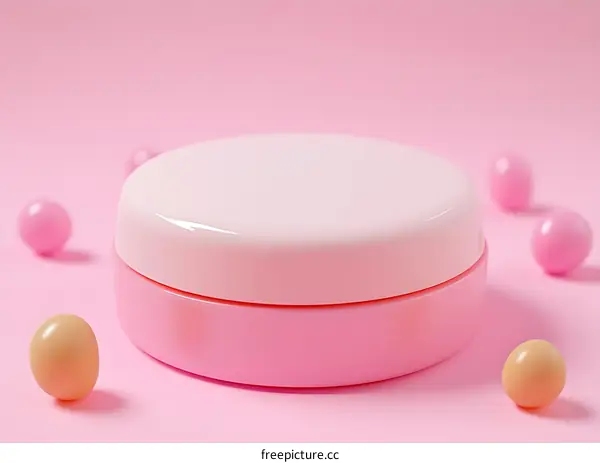 Pink and Peach Colored Product Display Platform