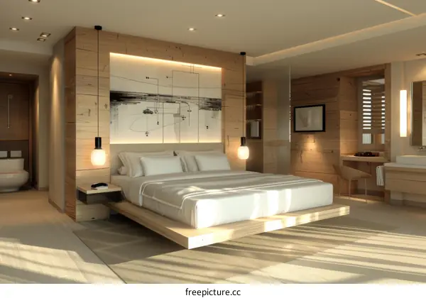 Zen-Inspired Japanese Hotel Room with Tatami Floor