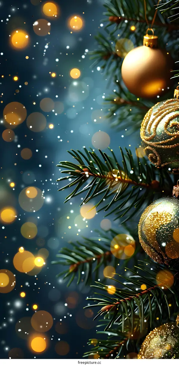 Christmas tree decorated with Christmas decorations