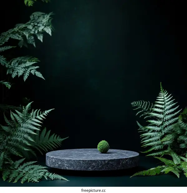 Dark Green Nature Product Display Stand