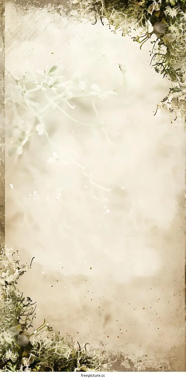Vintage Floral Frame Background Texture