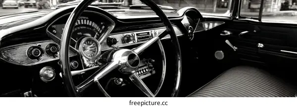 Classic Vintage Car Interior Detail