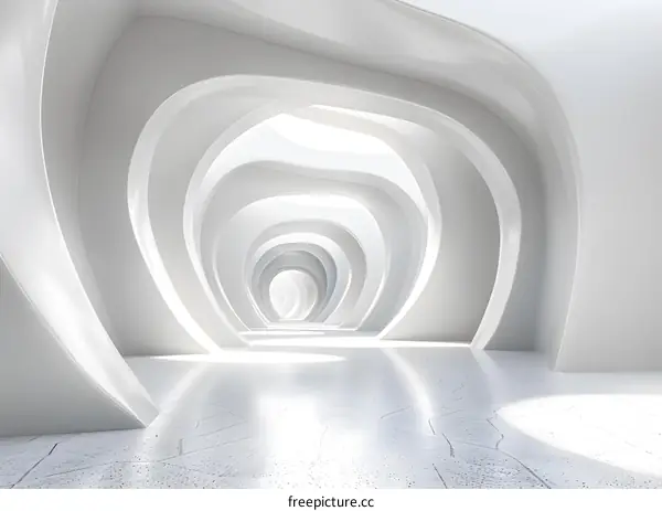 Abstract Futuristic Architecture with Light and Shadow