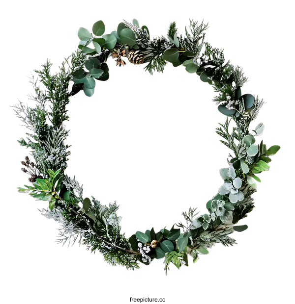 [Transparent Background PNG]Green Leaf Wreath On transparent background
