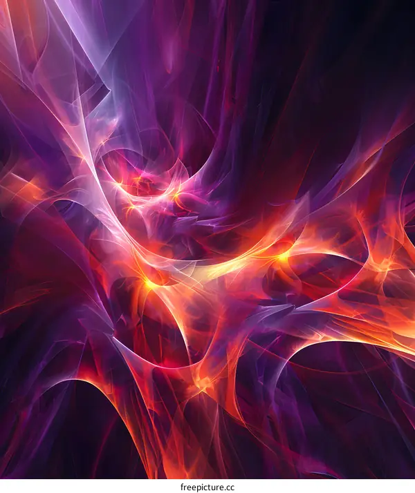 Colorful abstract fractal artwork with a purple background