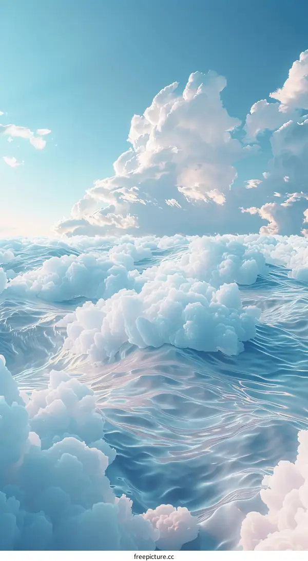 Clouds Reflected in Water, Digital Art