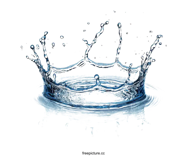 [Transparent Background PNG]Water Splash Crown Illustration