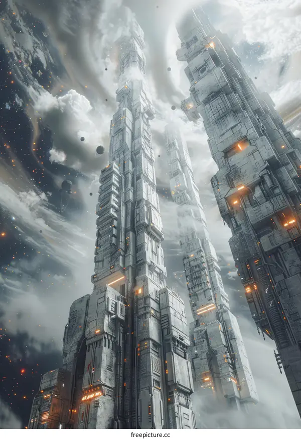 Futuristic cityscape