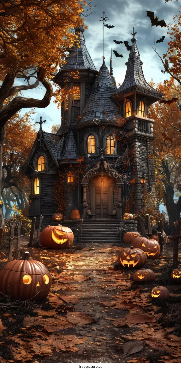 Halloween Pumpkin House