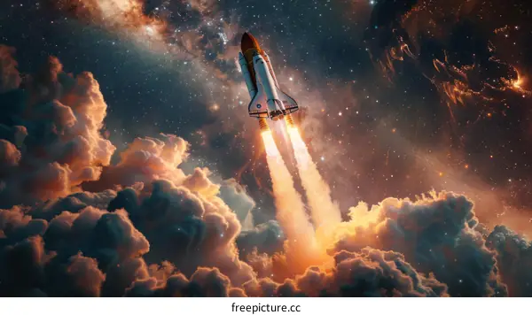 NASA's Space Shuttle Atlantis Launched into Space