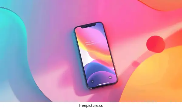 Abstract Phone Background With Gradient Colors
