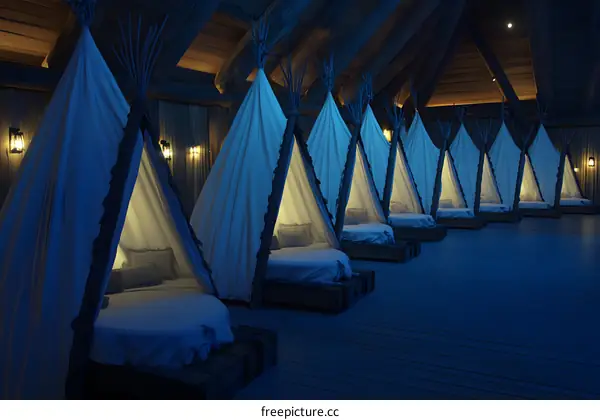 Cozy Teepee Camping Tent Interior Design