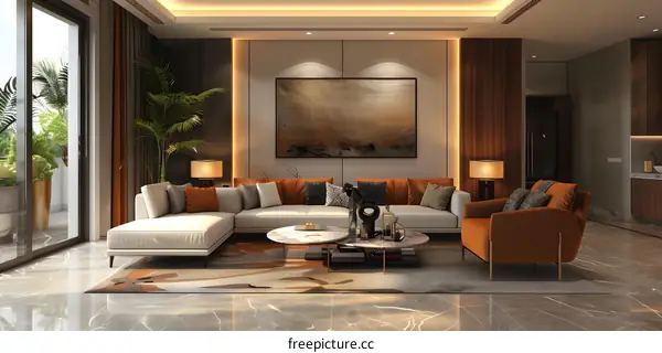 Modern minimalist living room
