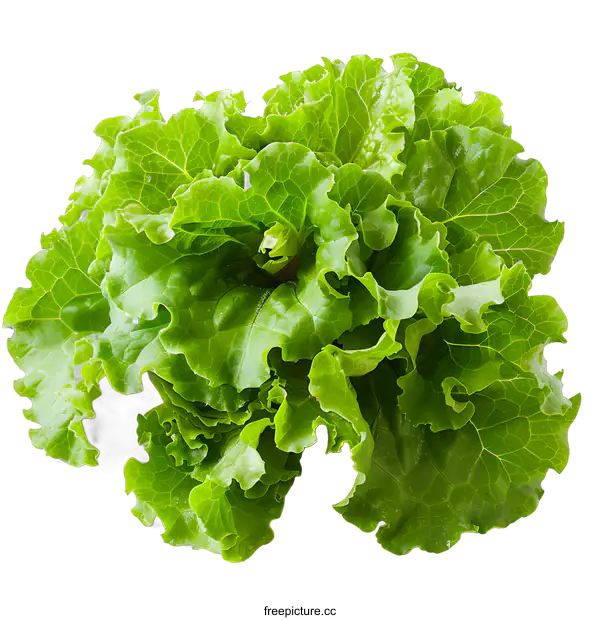 [Transparent Background PNG]Fresh green lettuce isolated on white background