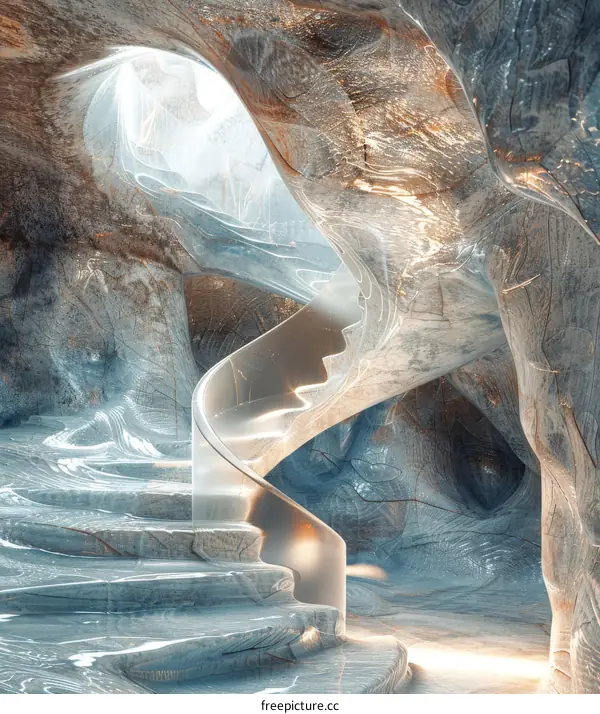 Abstract Interior Design Spiral Staircase