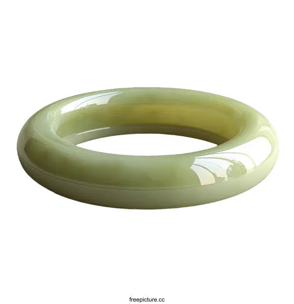 [Transparent Background PNG]Elegant Green Jade Bracelet Illustration