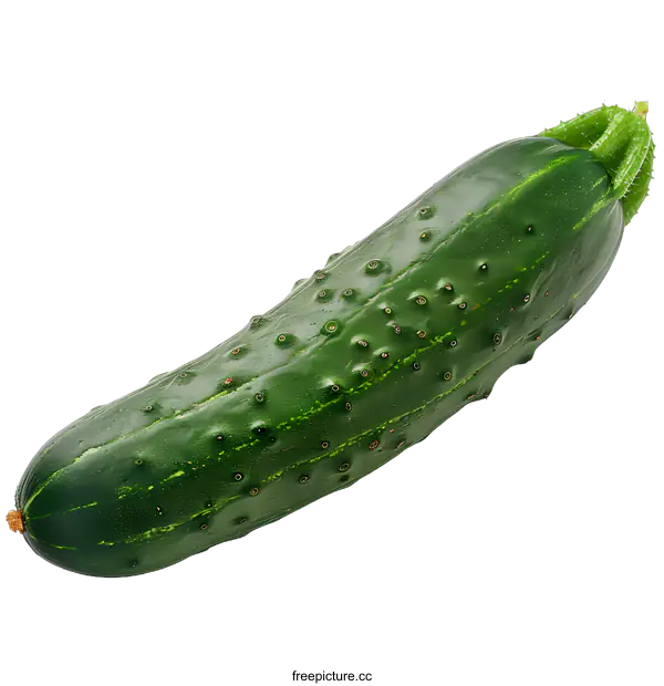 [Transparent Background PNG]Fresh Green Cucumber on White Background