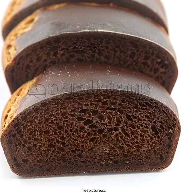 Closeup of Sliced Chocolate Bread