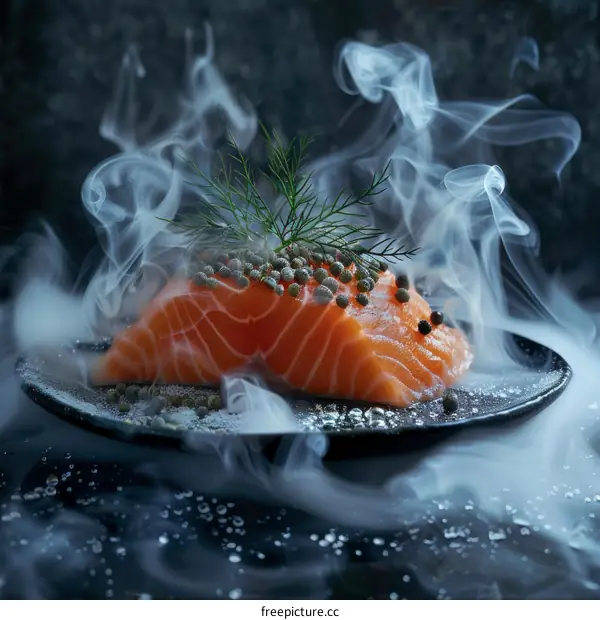 Smoked Salmon with Dill and Peppercorns