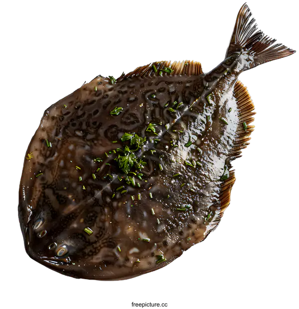 [Transparent Background PNG]Fresh turbot fish