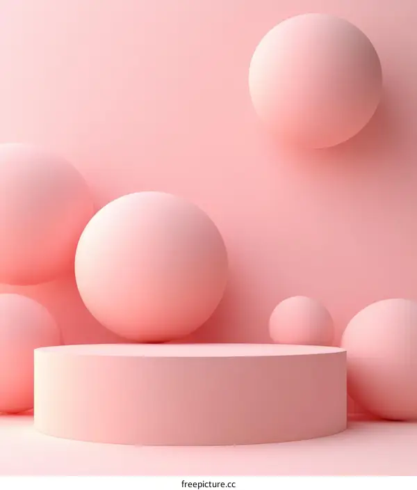 Pastel Pink Geometric Display Stand