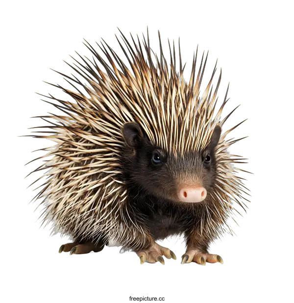 [Transparent Background PNG]Close Up Of A Small Spiky Echidna
