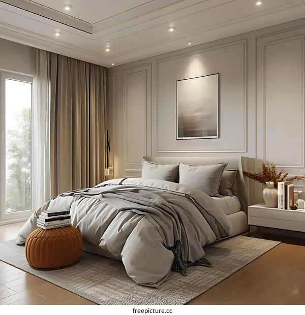 Modern minimalist bedroom