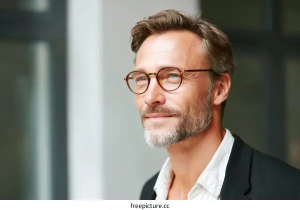 Thoughtful Businessman Portrait