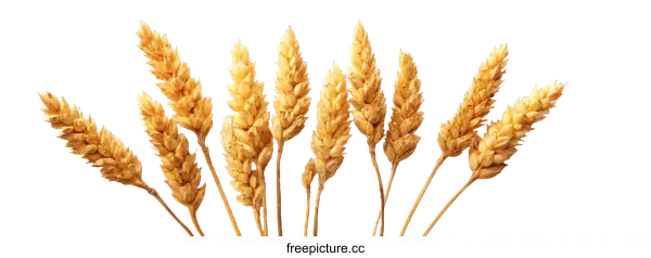 [Transparent Background PNG]Wheat Ears Against White Background